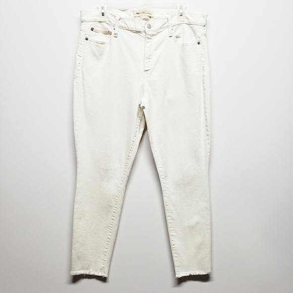 GAP True Skinny Ankle White Denim Jeans 32R - Picture 2 of 6